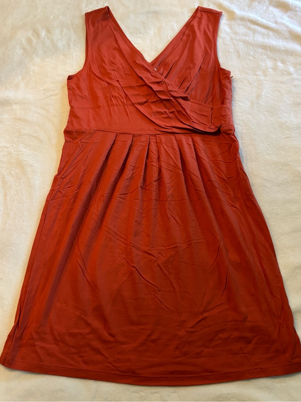 Sundance Sleeveless V-Neck Dress in Burnt Orange Size 12